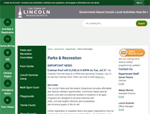 Tablet Screenshot of lincolnrec.com